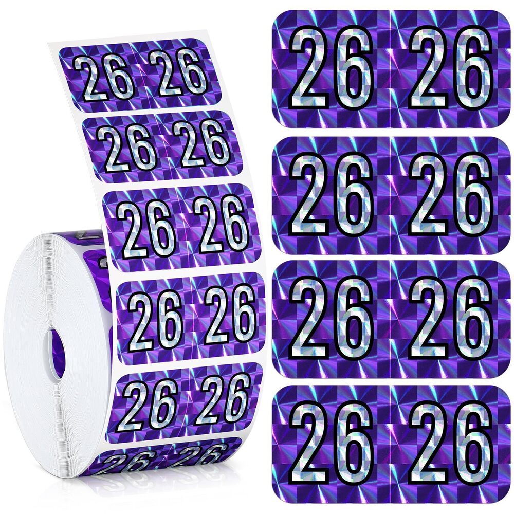 9752 500 Pcs 2026 Year Stickers File Folder Labels Rectangle Coded Colored